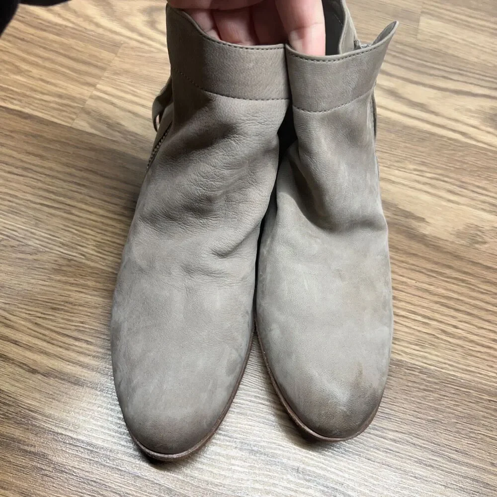 Sam Edelman Womens Packer Boot Size 8 Tan Leather Low Block Heel Bootie‎